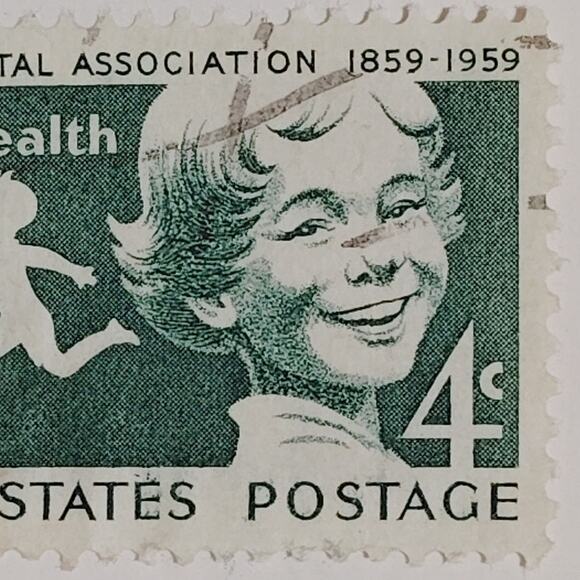 1959 Scott #1135 – 4¢ Dental Health / ADA Centennial – Canceled - Picture 4 of 4